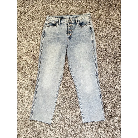 Old Navy Denim - Old Navy Women's Straight Leg Jeans Size 10 Light Wash High Rise Ankle